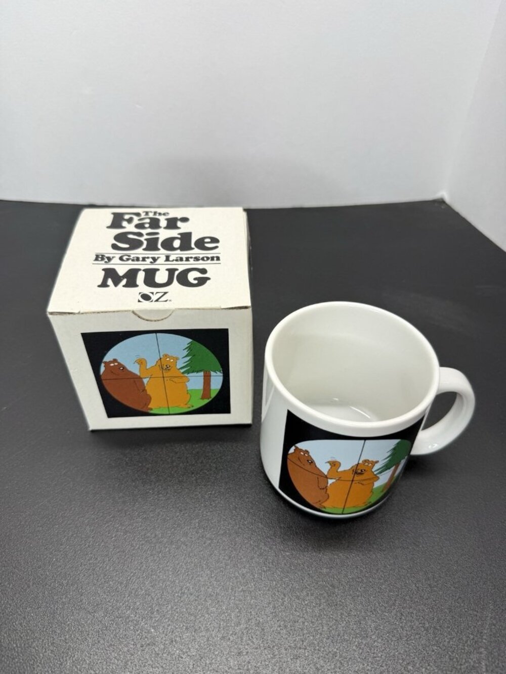 Vintage 1981 The Far Side Gary Larson Bear Mug Funny Cartoon Coffee Cup